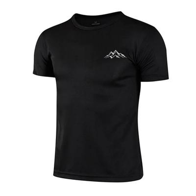 Fashion Men's Casual T-shirt Quickdry Cool Tees High Quality Male Summer Sport Jogging Short Sleeved Top