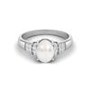925 Sterling Silver 1.66 Ct Oval Cut Pearl Engagement Women Ring