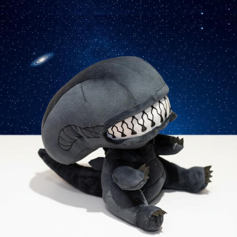New Starry Sky Alien Plush Toy Science Fiction Monstrosity Doll Anime Black Alien Monster Stuffed Toy Birthday Gift for Boys