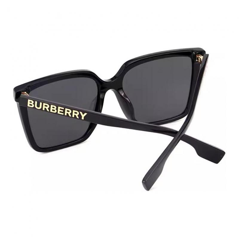 Burberry Logo Lettering Square Sunglasses Unisex Couple Black