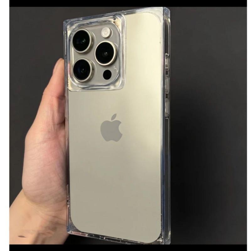 Square Transparent Soft Anti Drop Shockproof Phone Case Compatible With Apple Iphone