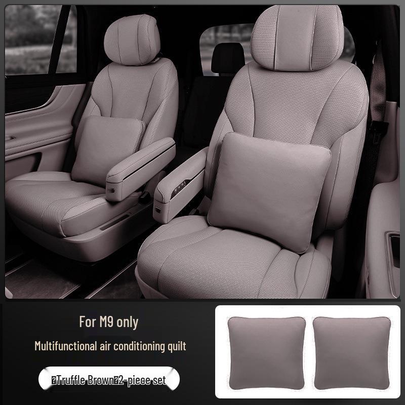 Dual-Use AITO M9 Car Cushion & Blanket with High-Grade Lumbar Support