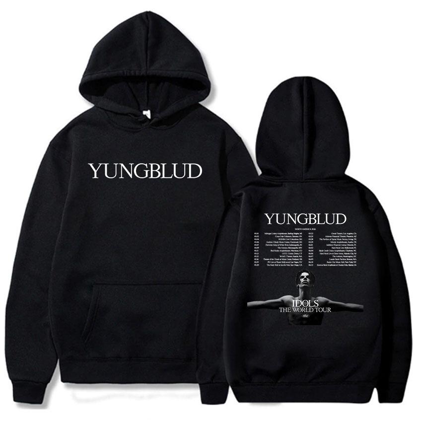 Yungblud 2026 North American Hoodies Idols The World Tour Graphic Print Sweatshirts Long Sleeve Winter Hooded Pullovers Tops