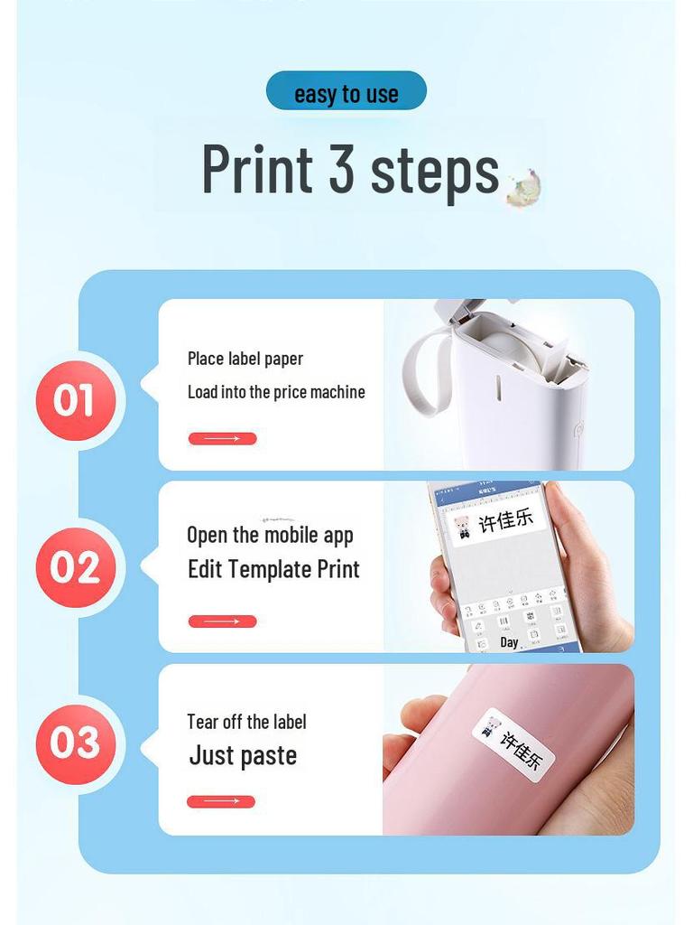 Jingchen D11 Bluetooth Mini-Thermoetikettendrucker