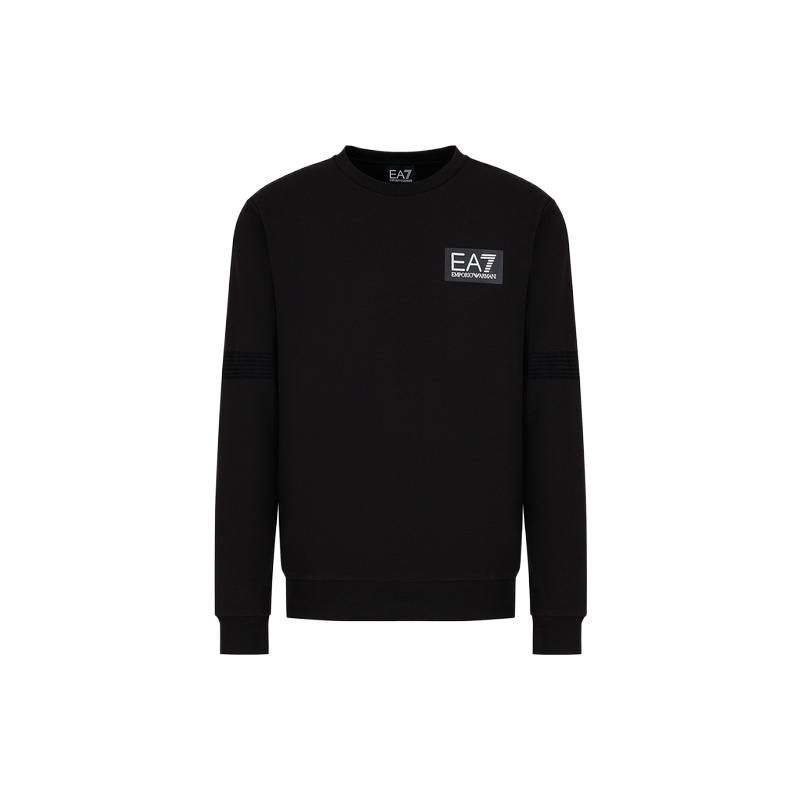 Emporio Armani EA7 FW23 Letter Logo Pattern Printed Long Sleeve Sweatshirt Men Sweatshirt Black 6RPM54-PJ9FZ-1200