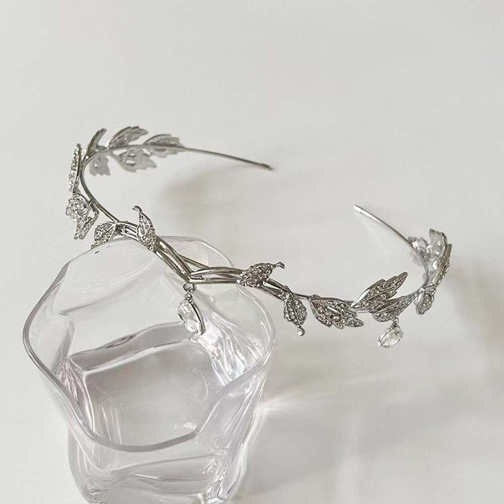 Elegant Elf Rhinestone Headband Exquisite Bride Shiny Hair Hoop  Birthday Head Jewelry