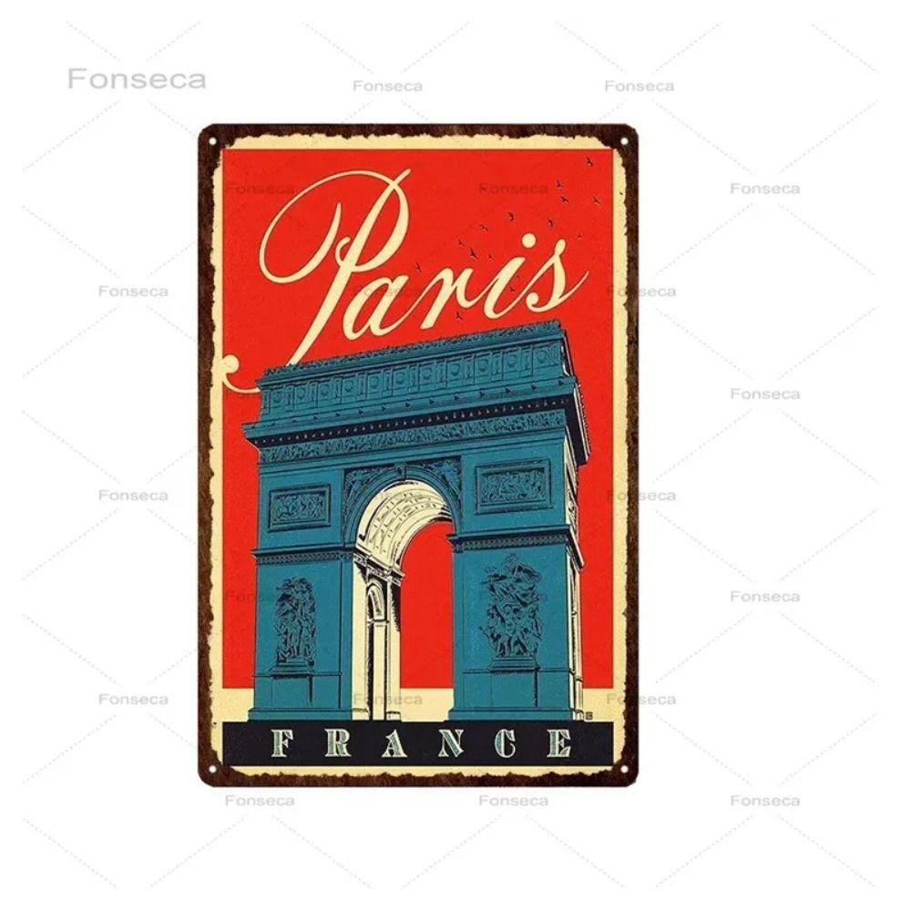 Metal Sign London Retro Wall Decor 20x30 cm