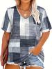 European And American Women'S Casual V-Neck Short-Sleeve Top