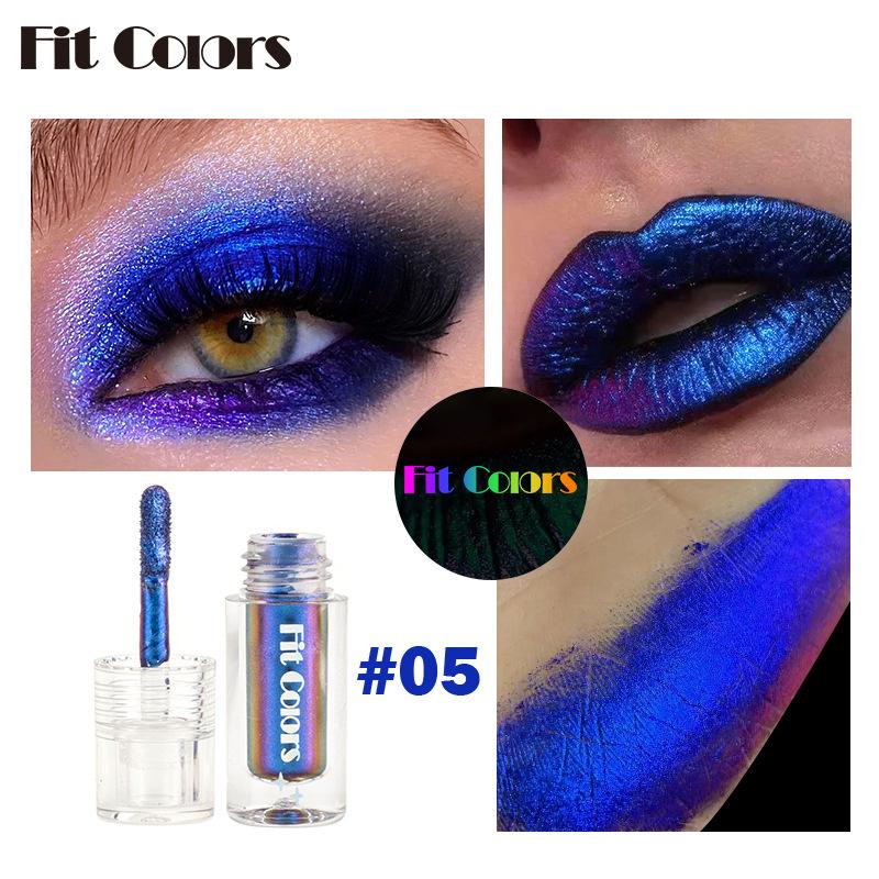 Optical Chameleon Eyeshadow Liquid Dazzling Stage Makeup High Light Film Forming Eyeshadow Liquid Lip Liquid