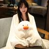 Cute Soft Cute Duck Three-In-One Hand Warmer Throw Pillow Air Conditioner Blanket Plush Toy Little White Duck Doll Children'S Cloth Doll