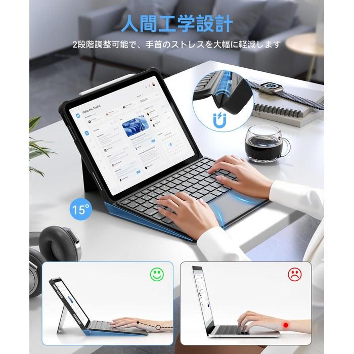 Omikamo iPad A16 Keyboard Case for 11th/10th Generation – Black 10.9/11 inch