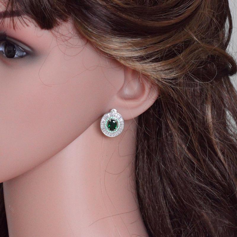 High-End Temperament Ladder Square Zircon Ear Jewelry, Quality Assurance, Anti-Allergic