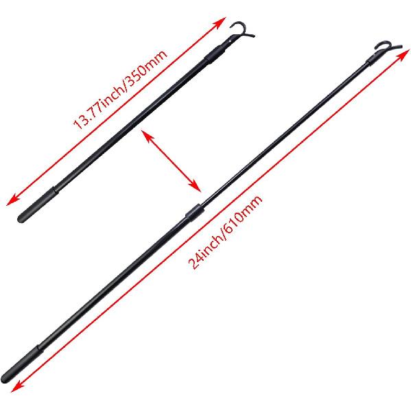14"-24" Telescopic Draw Rod Easy to Pull The Window Shades Up and Down Drapery Adjustable Rod for Cordless Roller, Cellular Shades and Zebra Blinds