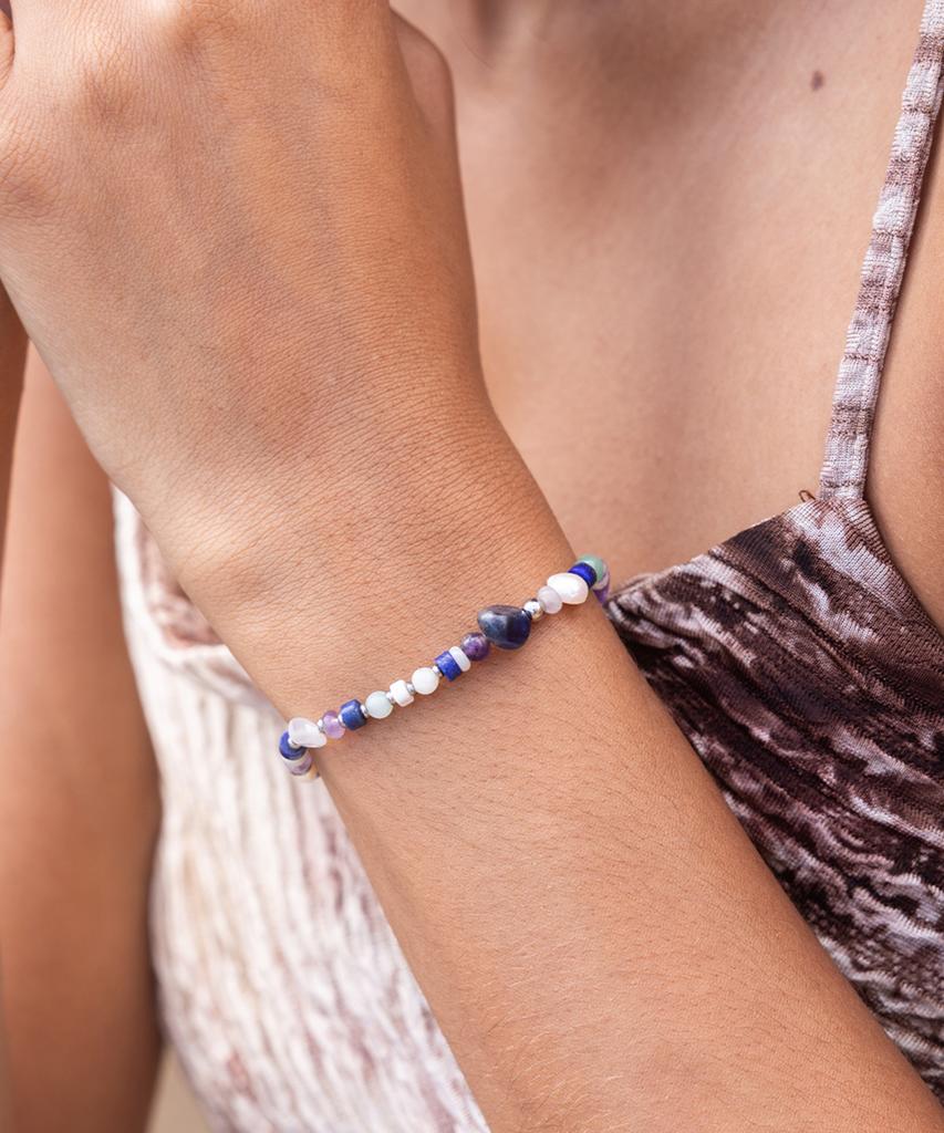 Pig&Hen (Women'S) Brontide Mosaic Bracelet - Novara X Silver