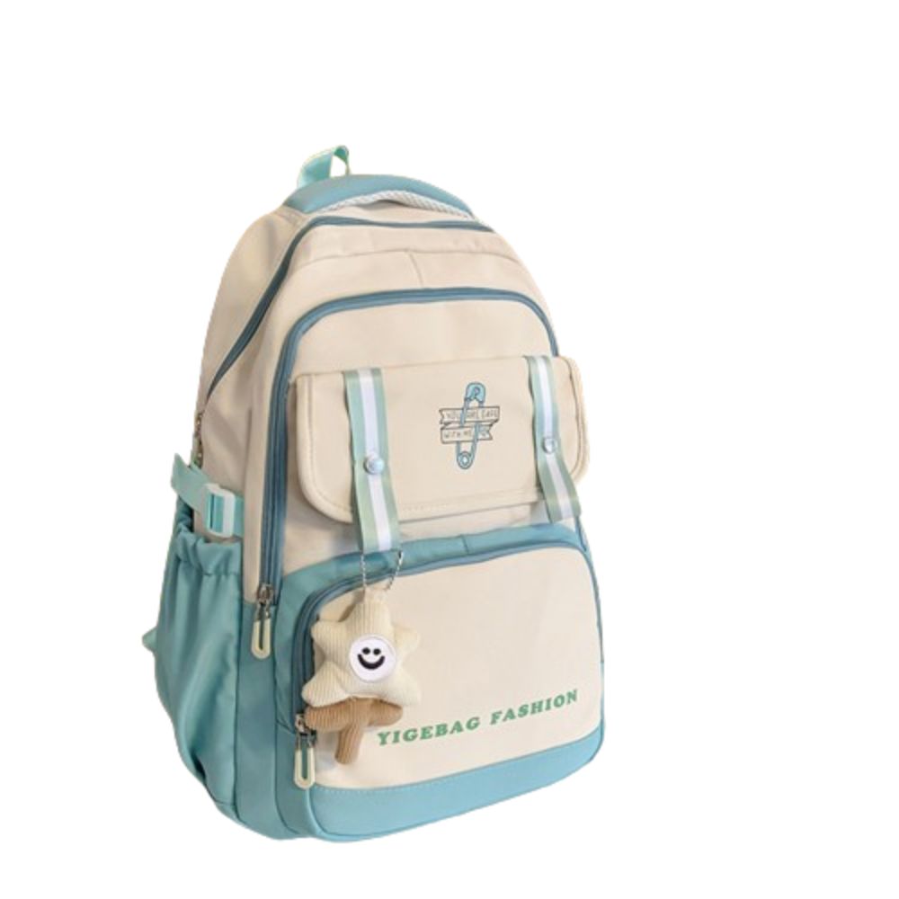

Casual School Bag Cute College Backpacks Gift Girls Backpack Travel blue-with pendant