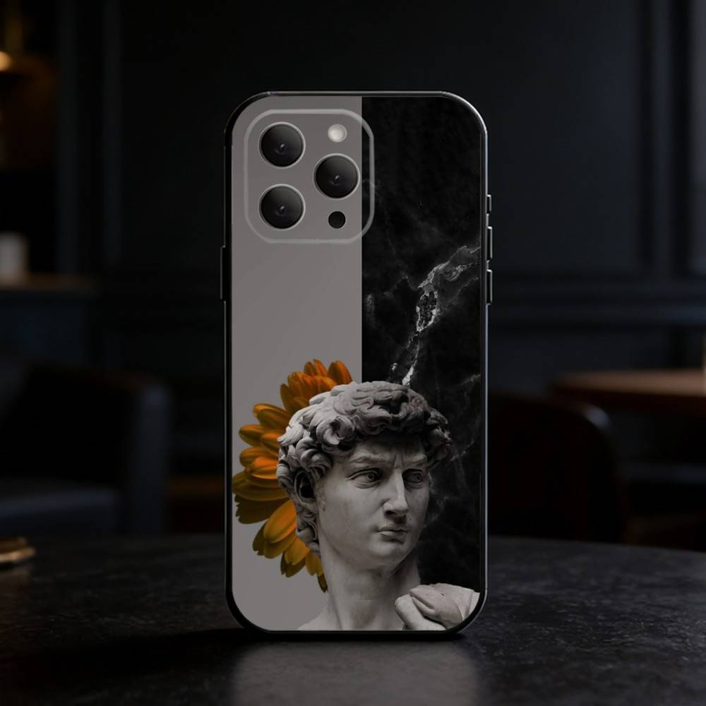 

Art Aesthetic David Eyes Phone Case For iPhone 17,16,15,14,13,12,11 Plus,Pro,Max,Mini Silicone black Soft Cover iPhone13PRO