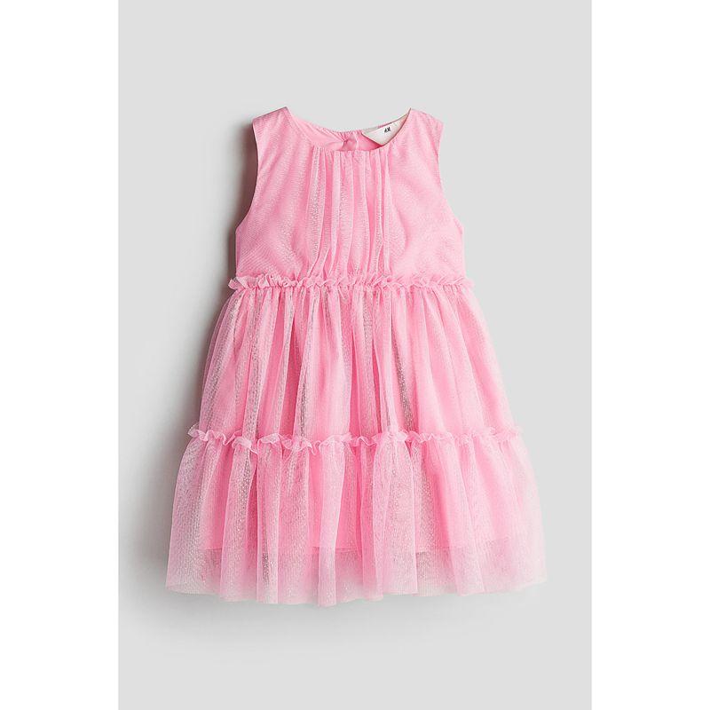 

HM Children s Clothing Girl Skirt Autumn Leisure Minimalist Frill Decorative Tulle Dress 1212097 Pink 130/64(7-8Y)