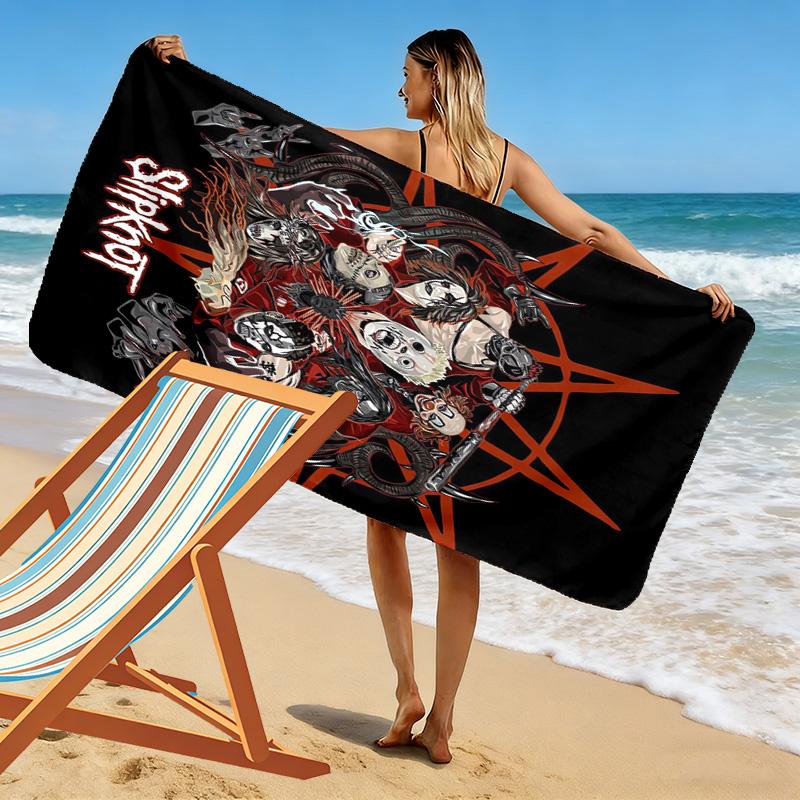 Slipknot: Rebellion beach towel soft beach swim Outdoor pool towel quick-drying swim towel Outdoor picnic beach mat printing Comfort Fashion