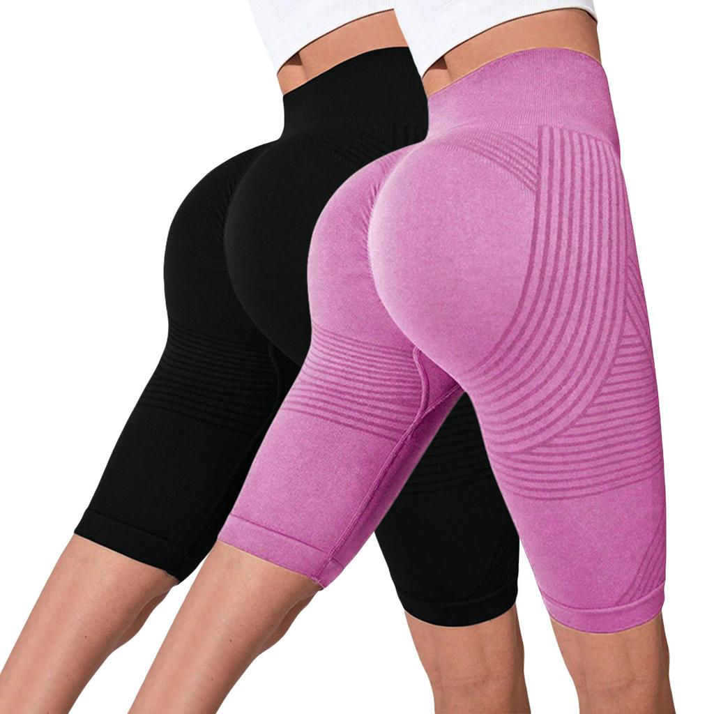 Pantalon de fitness sans couture décontracté pour femme, 2 pièces, avec effet push-up, coupe moulante et taille haute, pantalon de yoga Seach