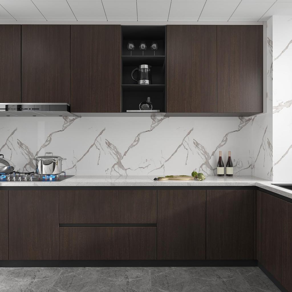 CHIHUT Wallpaper Wood Grain Remake 45cm X Dark Peelable Cutting Easy To Perfect for Home and Rental Scandinavian Style Wood Grain Decorative Wall