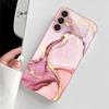 Marmortexturierte metallische Lackglas-Handyhülle geeignet für Samsung Galaxy S26 S25 S24 S23 S22 S21 S20 FE/Ultra/Plus stoßfest