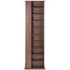 Spinning Media Tower 4-Sided Revolving Media Tower 1040 CDs Espresso