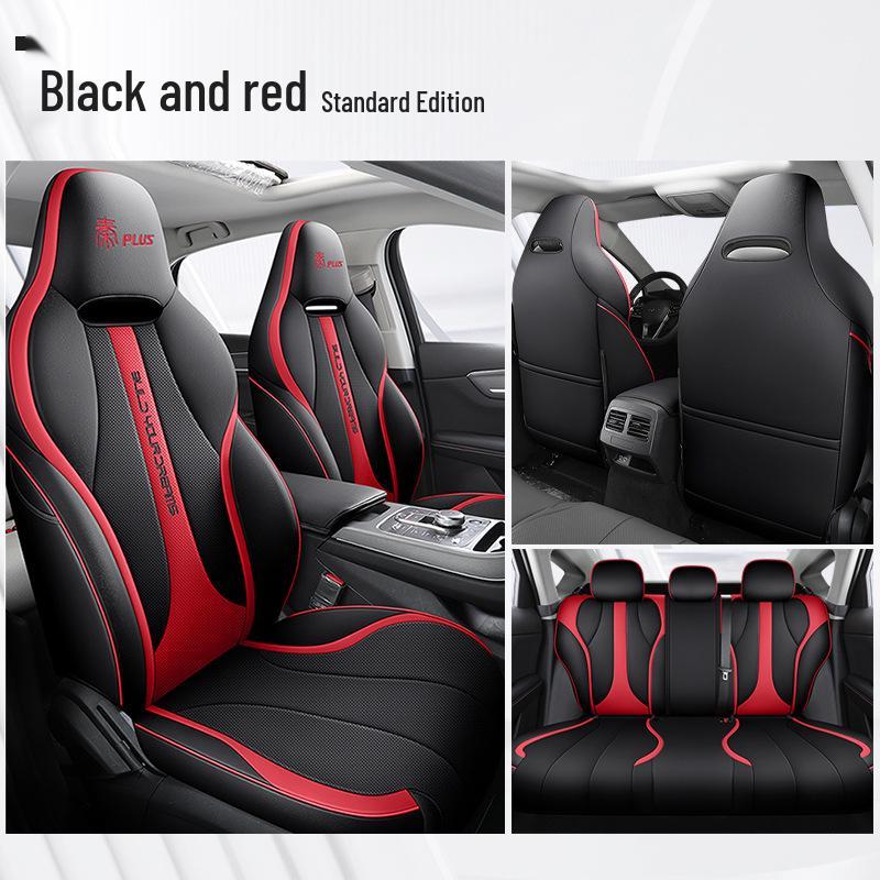 DJGY Sportovní kožený potah sedadla pro BYD Qin PLUS - Celoroční polštář