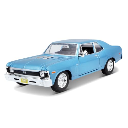 

Maisto 1/24 scale diecast model of a 1970 Chevrolet Nova SS Coupe in blue (product number 31262 BU)