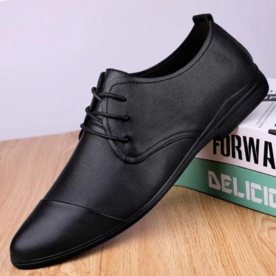 Mode Herrenschuhe zum Schnüren Mode Oxfords Echtleder Italienische Formelle Schuhe Mann Party Klassisch Schwarz Hochzeitsschuhe Hoch Koreanisch