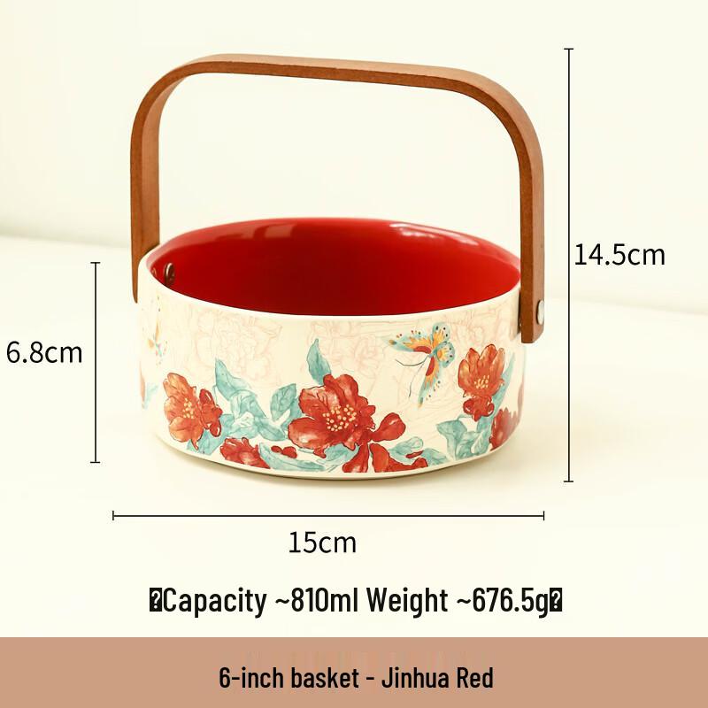 

Ruhan Chinese Style Ceramic Fruit Basket