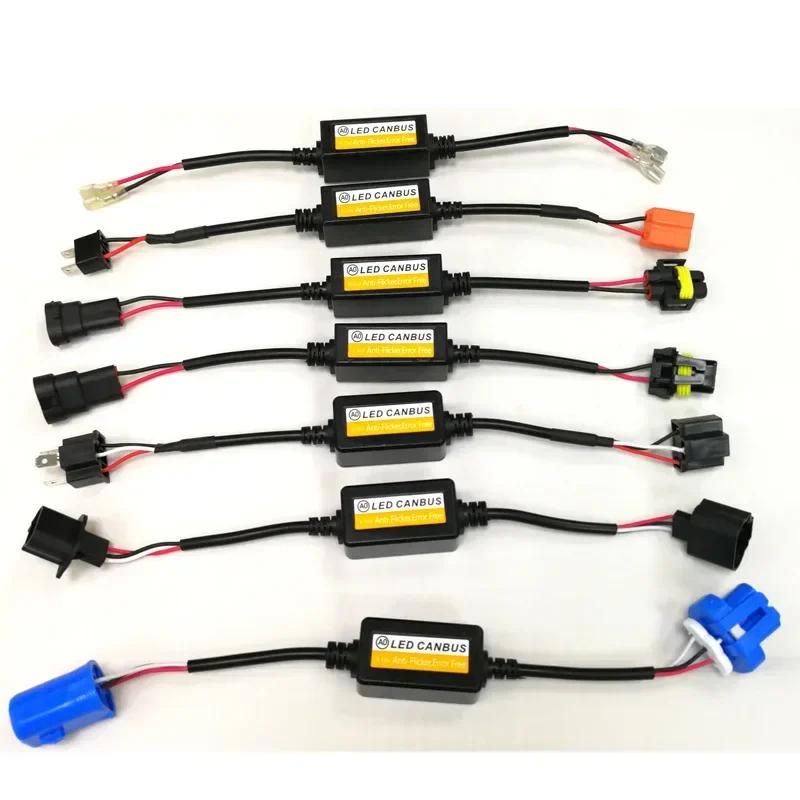 Harness Adapter Car Headlight Canbus Decoders Warning Resistor Canceller Anti Flicker Error Free H1 H4 H7 H11 9006 9007