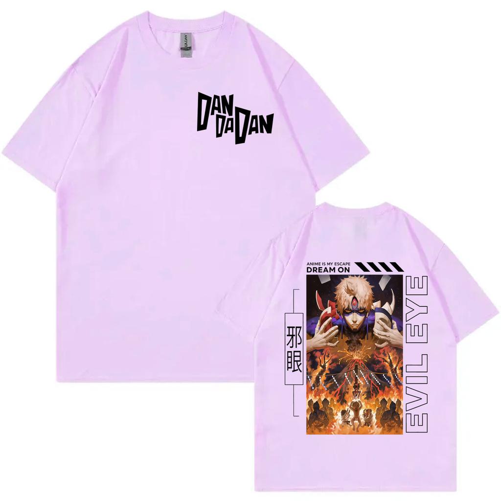 Japanese Anime Dandadan Evil Eye Graphic T Shirts Gothic Fashion Vintage Short Sleeve Tshirt Men Women Casual Oversized T Shirt