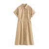 Women's Striped Workwear Shirt Dress