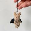 Wings Star Rabbit Phone Charm Devil Rabbit Mobile Phone Chain Plush Rabbit Keychains  Women Girl