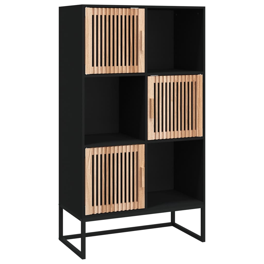 Highboard Black 70 X 35 X 125 Cm Particleboard