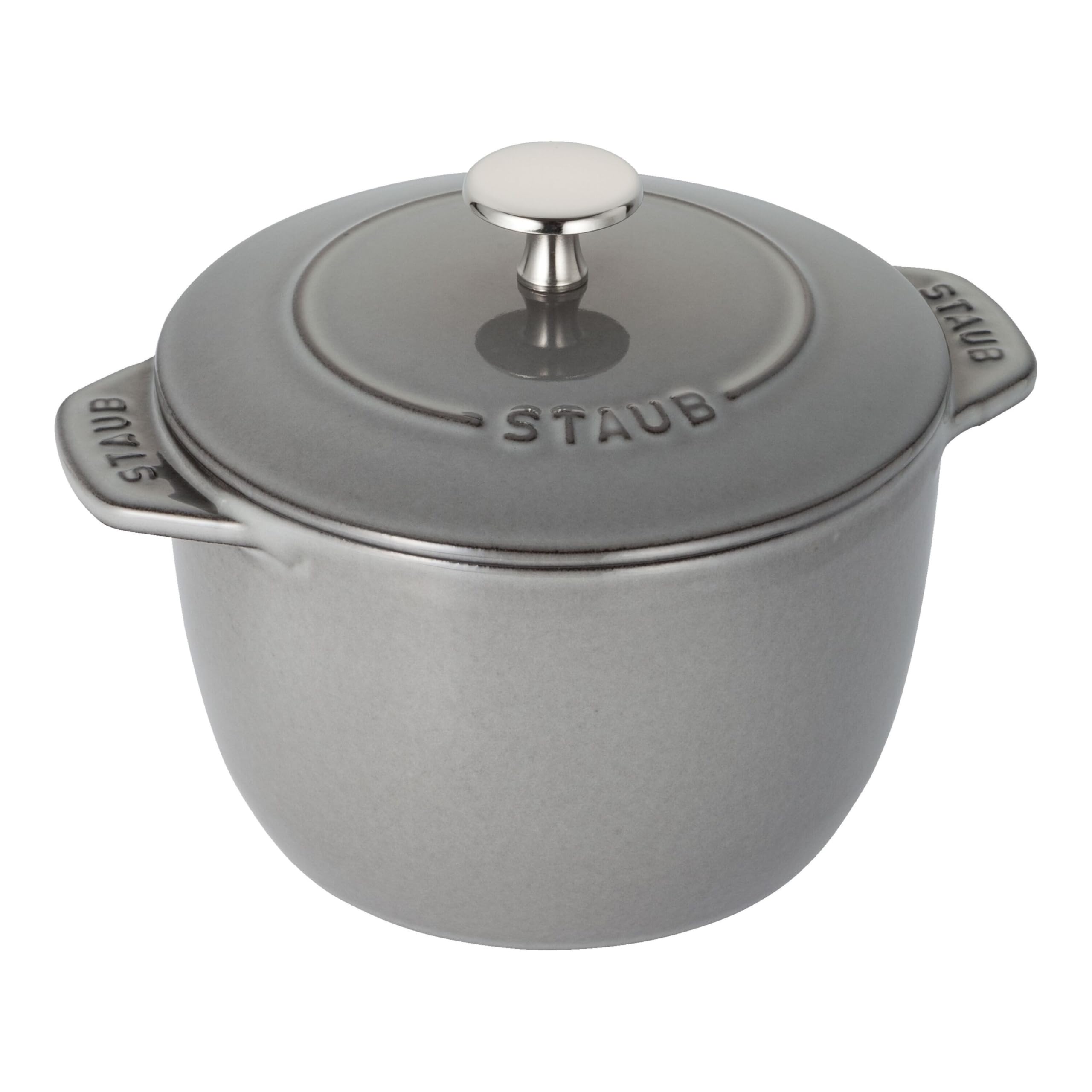 

к Staub Cocotte de Rice Покрашенная Чугунная Эмалированная Индукционная Рисоварка Японская La Cocotte de GOHAN [Испытание 30 дней] La GOHAN Серая, Средняя, 16 см, серый