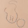 Fashion Bridal Jewelry Set With Waterdrop Crystal Necklaces And Earrings For Women