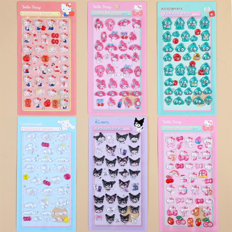 Upgraded Sanrio 3D Embossed Animal Stickers for Kids