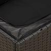 8 Piece Garden Sofa Set with Cushions Black Poly Rattan