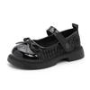 Girls' Korean-style leather shoes, new spring and autumn models, medium and large children's elegant bowknot single shoes, children's princess shoes,