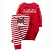 Christmas Newborn Baby Girls Boys Clothes 2pcs Set Tops Romper Pants Outfits Long Sleeves Clothing