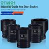 25-Piece Air Impact Wrench Set: Includes Small Hex Socket, Pneumatic Ratchet, F-Handle Wrench, Sliding Bar, and Long Extension Bar.