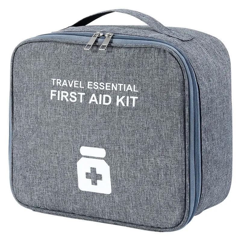 1pc Oxford Cloth Portable Medicine Bag First Aid Kit Outdoor Travel Survival Emergency Case Household Medicine Pill Storage Bag