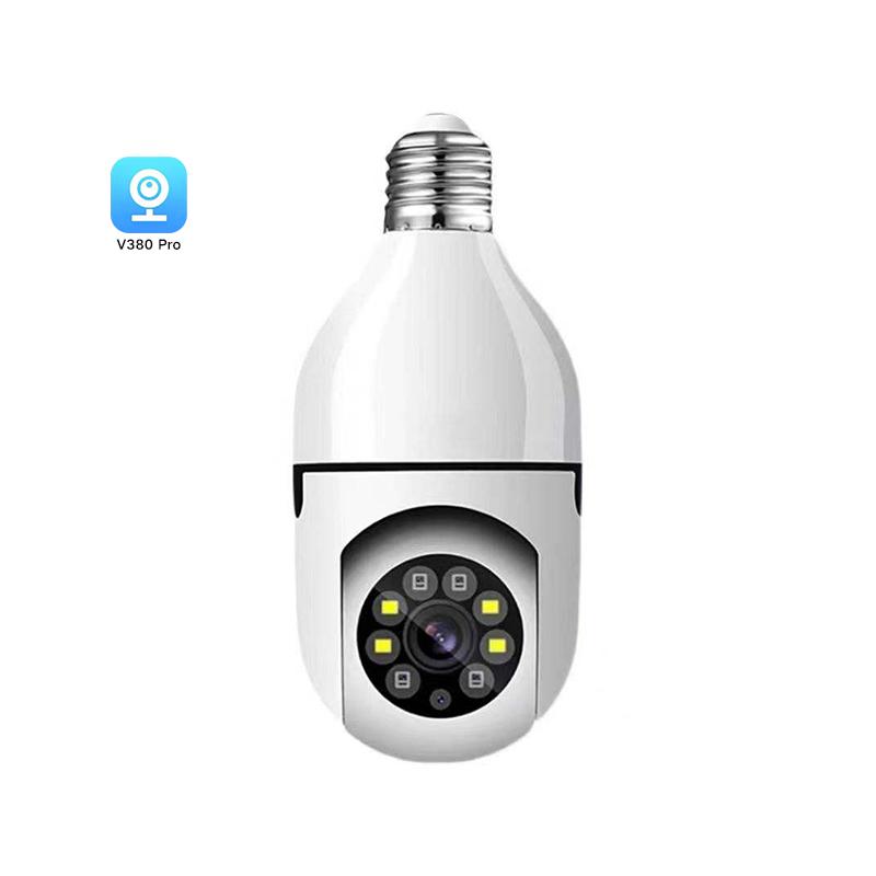 

Bulb Camera 1080P IP CCTV Cameras 5MP Home Network Cam Wireless 360 Degree Security Monitoring Baby Monitor HD V380 Pro 1080P NO SD Card білий