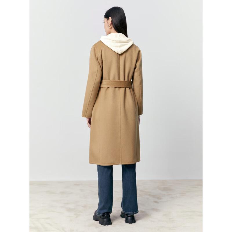 PEACEBIRD Women's Master Select Cashmere Robe-Style Double-Faced Wool Coat