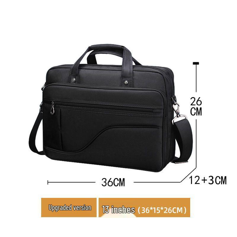 Men's Oxford Cloth Laptop Briefcase: Large Capacity Shoulder & Crossbody Business Bag