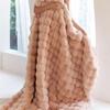 Tuscany Luxury Soft Rabbit Fur Throw Blanket – Short-Pile, Warm, & Elegant for Sofa or Bed.