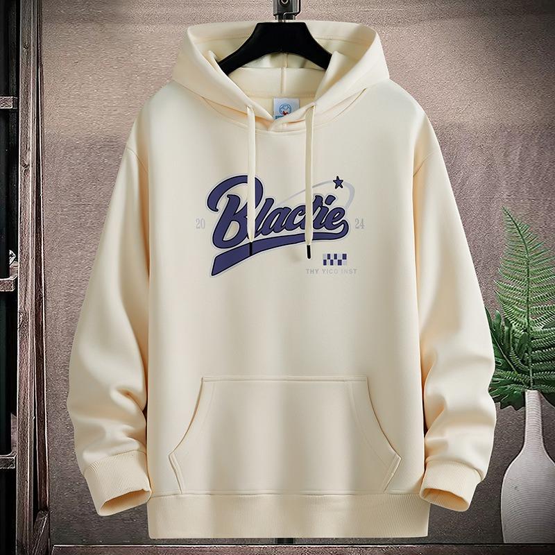 BFCCQB Men's Fashion Long Sleeve Casual Solid Color Print Autumn Winter Hoodie