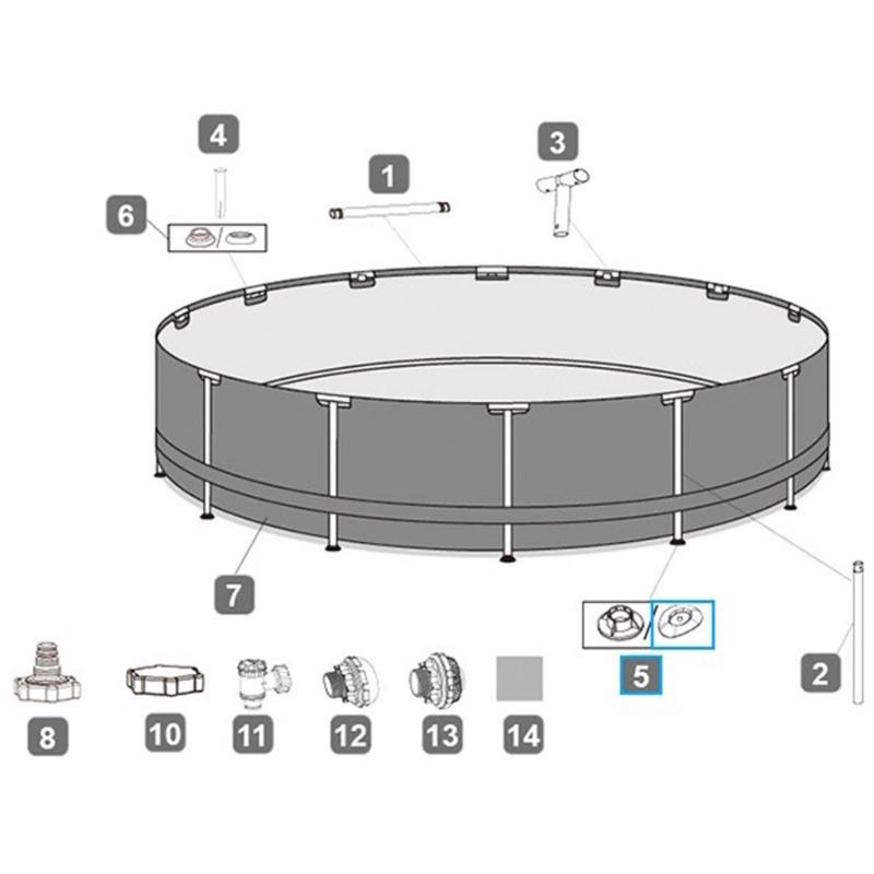 Ronde Zwembadpootdoppen voor Inbouwzwembad Verticale Palen Veilige Installatie zonder Gereedschap Buitengebruik