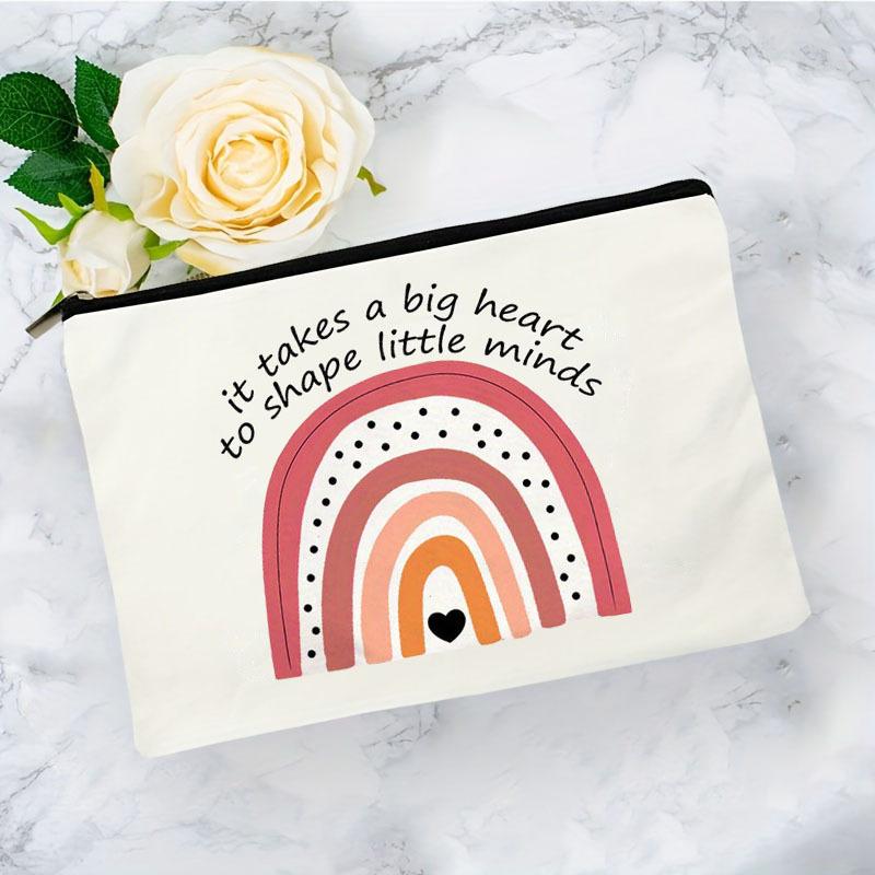 1pc Beautiful Rainbow Pattern Makeup Bag Travel Storage Bag